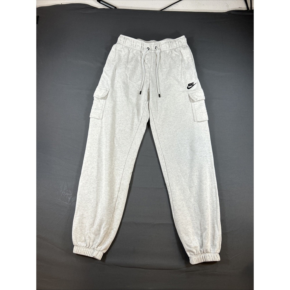 Nike Sweatpants Youth S Gray Fleece Cargo Pockets Joggers Sportswear Athleisure